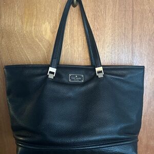 Kate Spade Black Leather Tote Bag